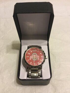 Vintage men's Ohio State University stainless steel watch